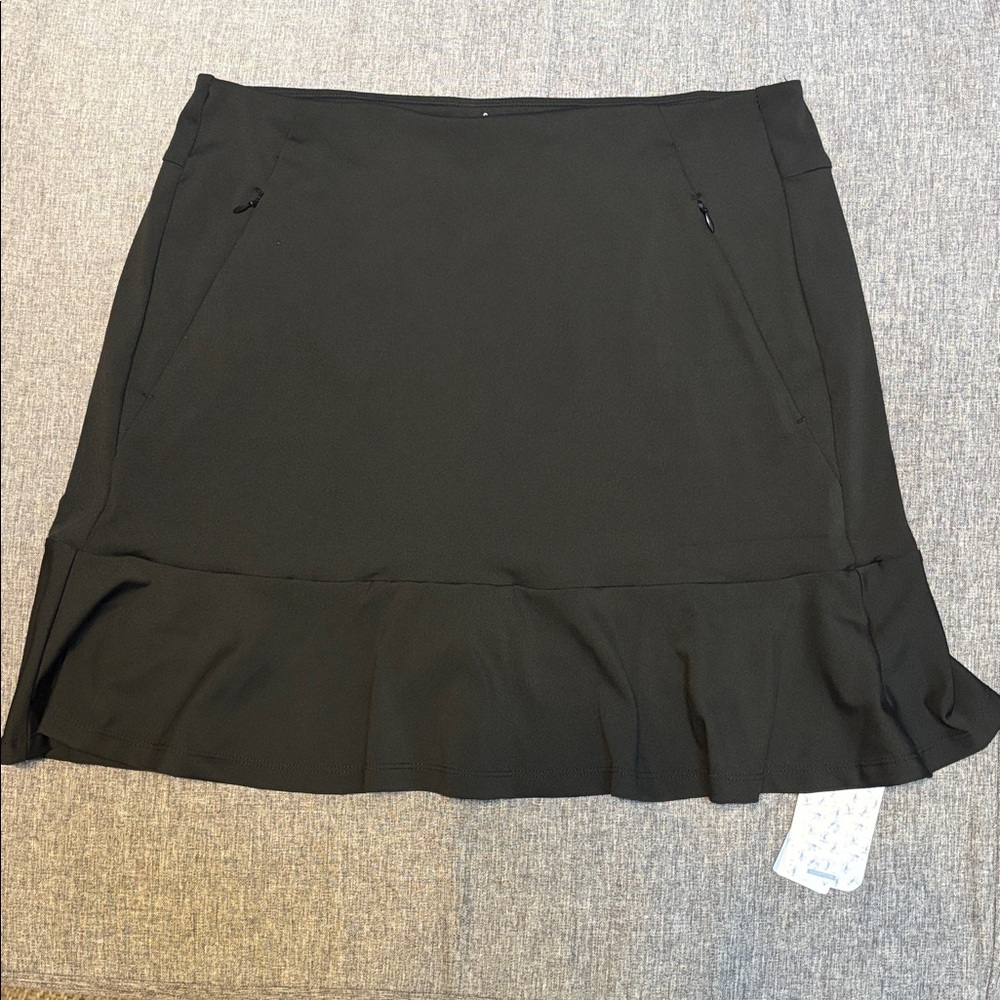 Acegolfs Basic 17 Inch Ruffle Skort UPF50+, Size Large - Picture 2 of 10